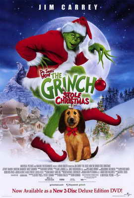 Promotional poster for Bumbleberry Inn's Christmas Movie: The Grinch event in Springdale, featuring free popcorn.